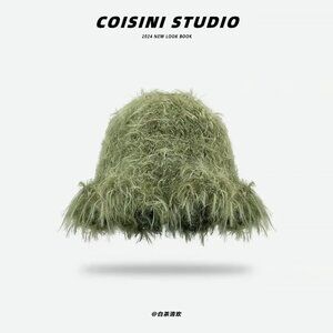 Ins Atmosphere Retro Plush Bucket Hats for Women Autumn and Winter Casual Warm